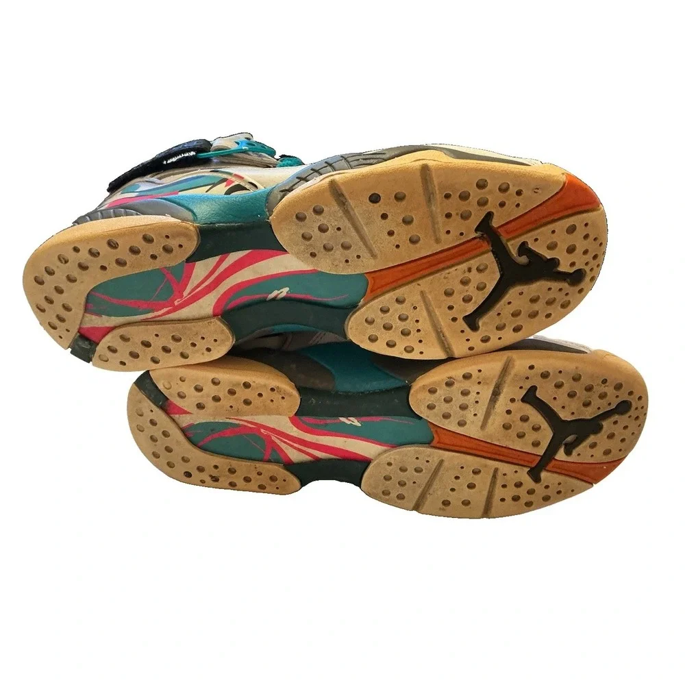 Nike Boys Air Jordan 8 305368-113 Multicolor Sneakers Shoes Size 6.5Y Women's 8